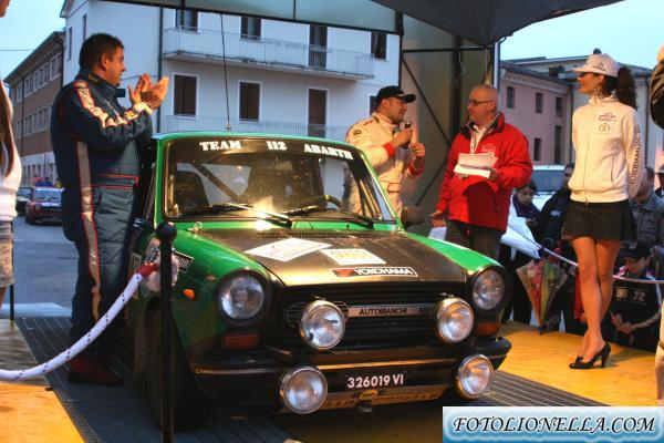 Pedana d'arrivo -  1° classificato trofeo A 112 abarth Scremin Alvise