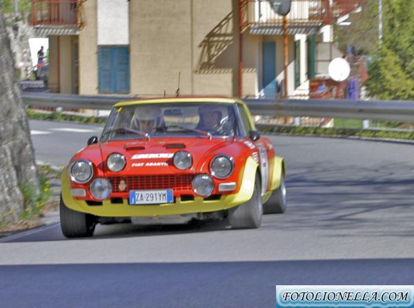 sabato 9.4.2011-26 SANREMO RALLY STORICO - PROVA 8 PASSO DEL MARO 323 COVINI BREGA FIAT 124 ABARTH 1973